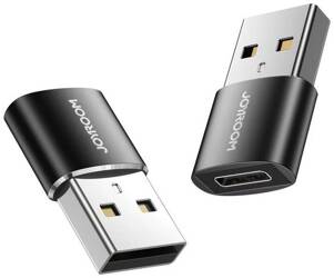 Joyroom adapter przejściówka z USB Typ C (żeński) na USB (męski) czarny (S-H152 Black)