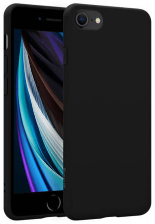Crong Color Cover - Etui iPhone SE (2022/2020) / 8 / 7 (Czarny)