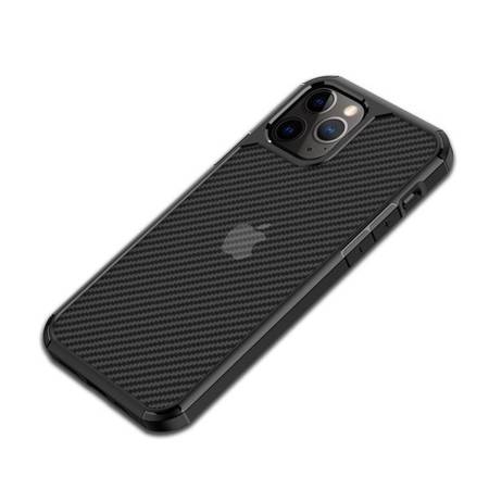 Etui Crong Hybrid Carbon Do iPhone 12 Mini (Czarny)