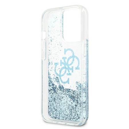 Etui Guess Liquid Glitter 4G Big Logo - iPhone 13 Pro Max (Niebieski)