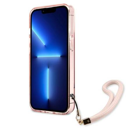 Etui Guess Translucent Strap - iPhone 13 Pro Max (Różowy)