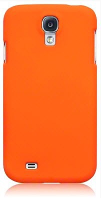 Etui Samsung i9500 Galaxy S4 - sztywne odblaskowe pomarańczowe