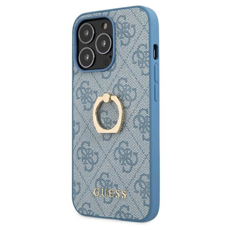 Guess 4G Ring Case - Etui iPhone 13 Pro (Niebieski)
