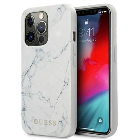 Guess Marble - Etui iPhone 13 Pro (Biały)