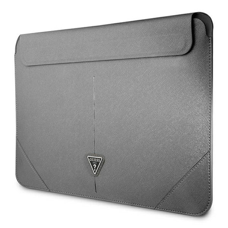 Guess Saffiano Triangle Logo Sleeve - Etui Na Notebooka 16" (Srebrny)