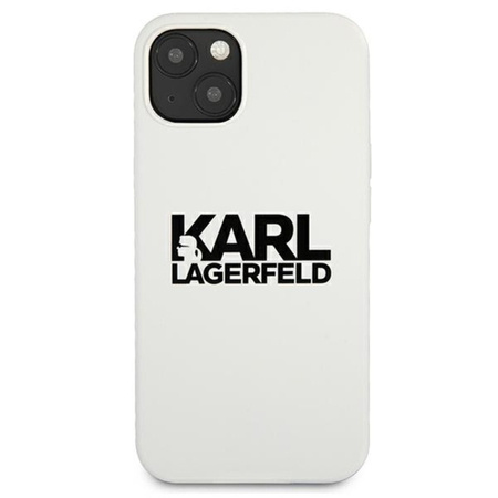 Karl Lagerfeld Silicone Stack Logo - Etui iPhone 13 Mini (Biały)