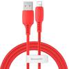 Baseus Colourful Kabel Przewód USB / Lightning 2.4A 1.2M Czerwony