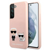 Karl Lagerfeld Silicone Ikonik Karl & Choupette - Etui Samsung Galaxy S22 (Różowy)